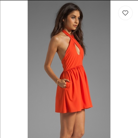 Lovers + Friends Orange Halter Dress - Picture 5 of 9